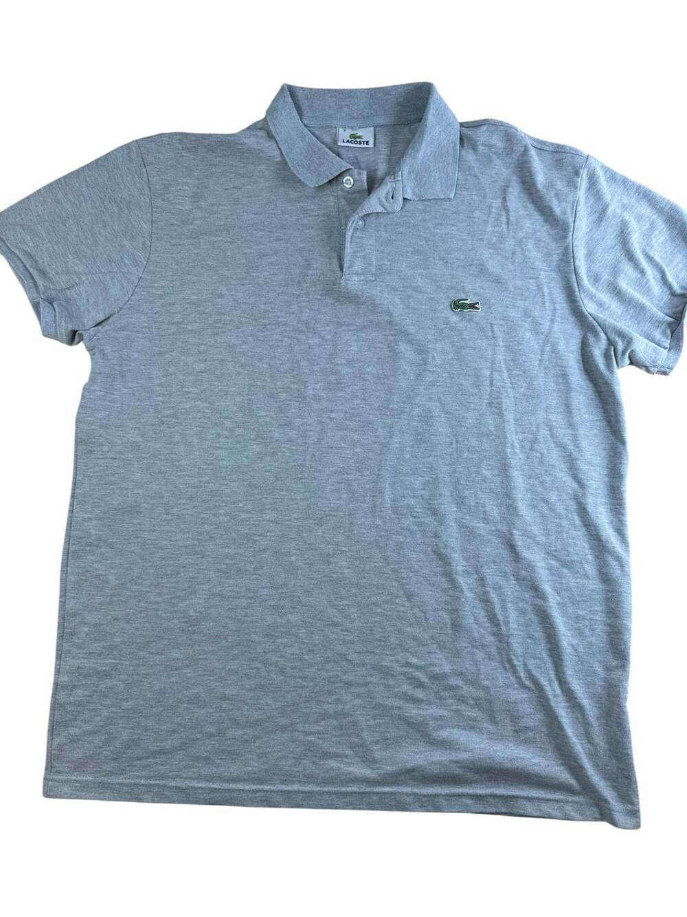 Lacoste Men's Gray Short Sleeve Polo Shirt Size 7